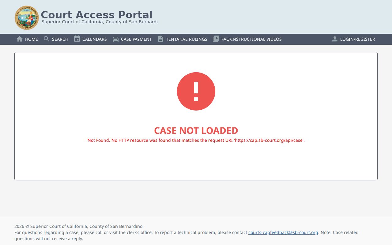 San Bernardino residents directory Superior Court case access