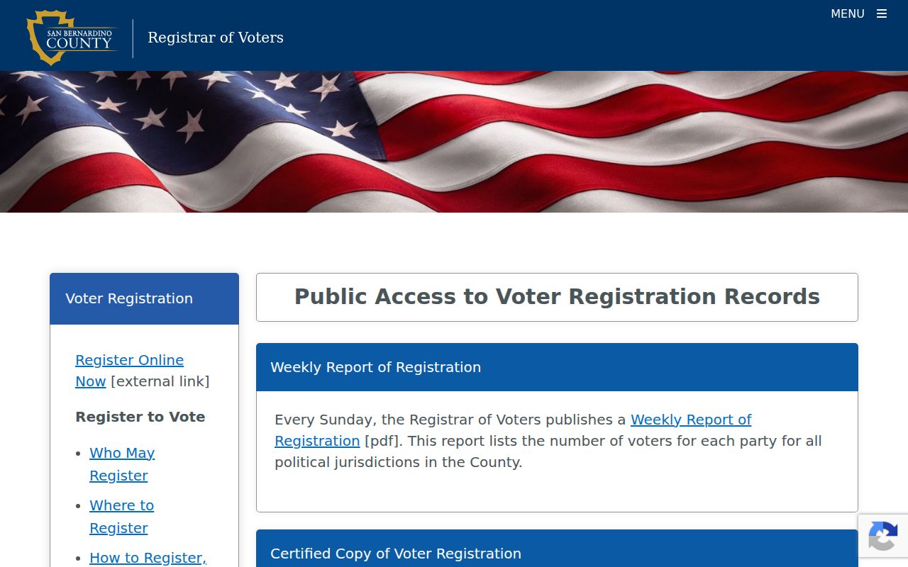 San Bernardino neighbors voter record access rules