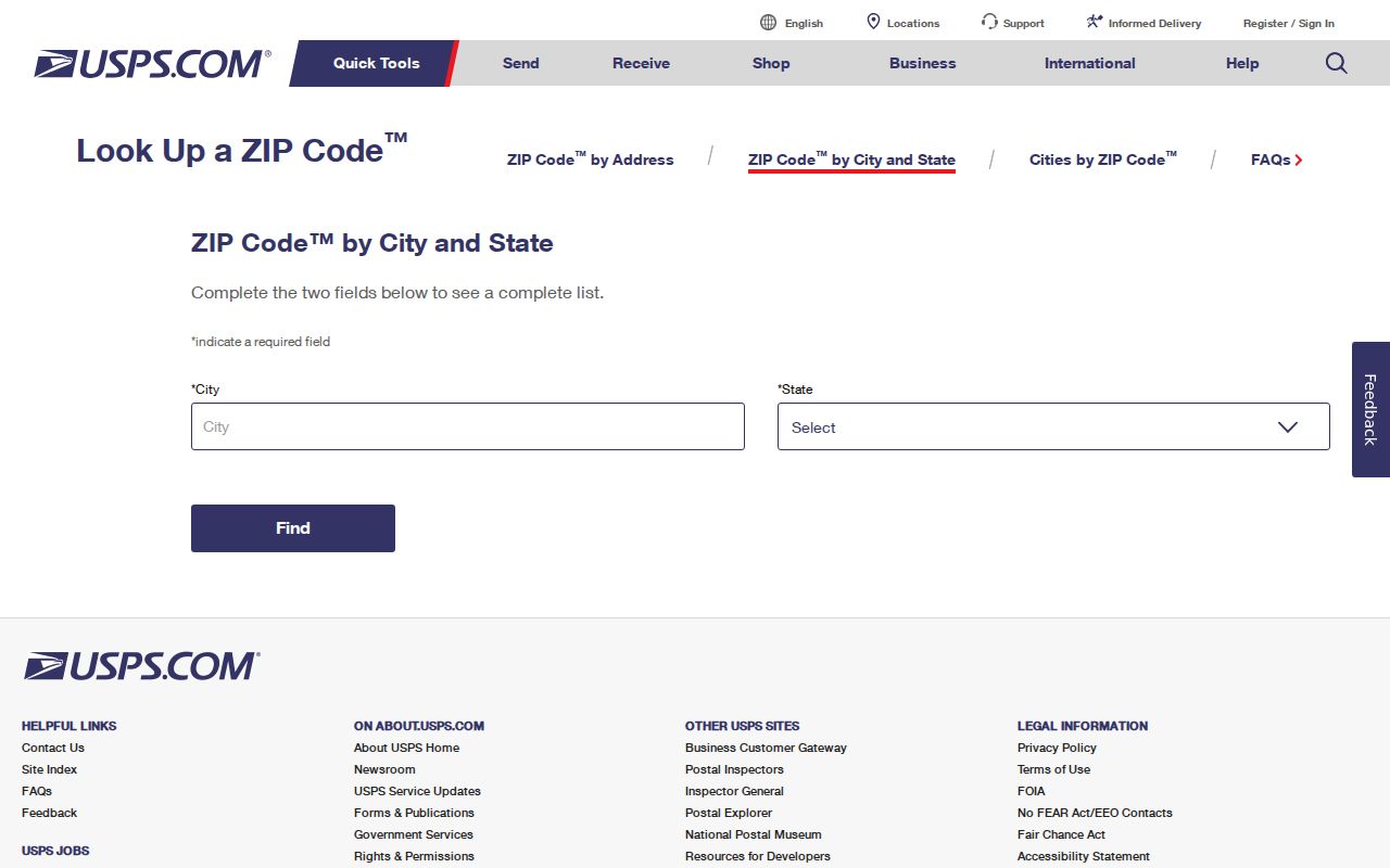 San Bernardino ZIP code directory USPS city and state lookup