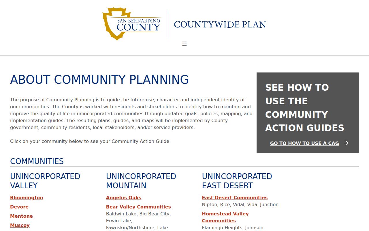 San Bernardino ZIP code directory county community boundaries